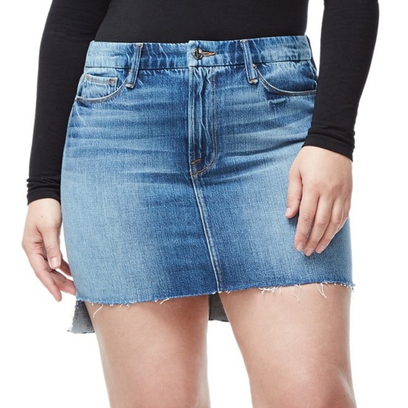 Good American Raw Stagger Mini Shirt Size … - Picture 1 of 12